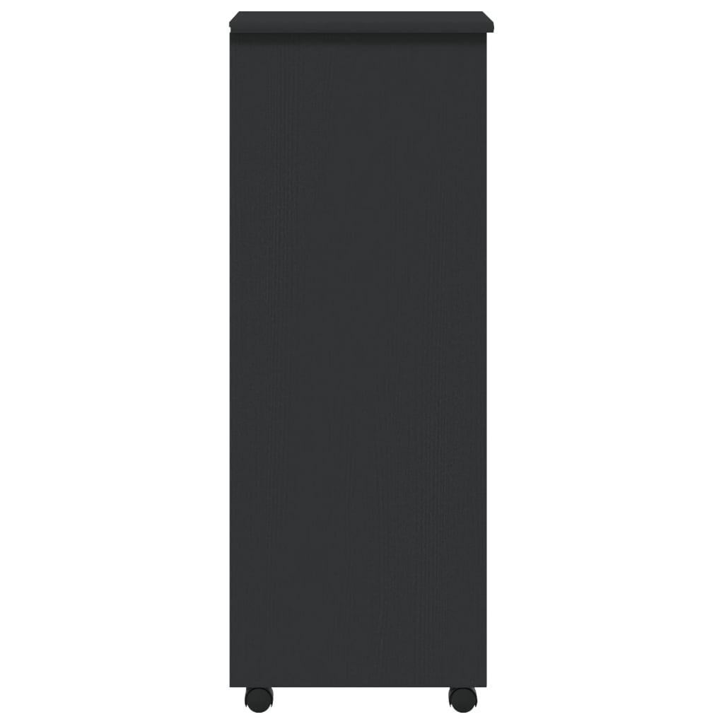 Rollschrank mit Schubladen MOSS Grau Massivholz Kiefer