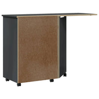 Thumbnail for Rollschrank mit Schreibtisch MOSS Grau Massivholz Kiefer