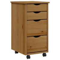Thumbnail for Rollschrank mit Schubladen MOSS Honigbraun Massivholz Kiefer