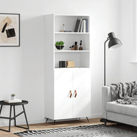 Thumbnail for Highboard Weiß 69,5x34x180 cm Holzwerkstoff