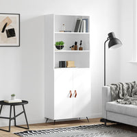 Thumbnail for Highboard Hochglanz-Weiß 69,5x34x180 cm Holzwerkstoff