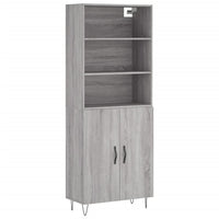 Thumbnail for Highboard Grau Sonoma 69,5x34x180 cm Holzwerkstoff