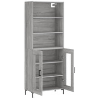 Thumbnail for Highboard Grau Sonoma 69,5x34x180 cm Holzwerkstoff