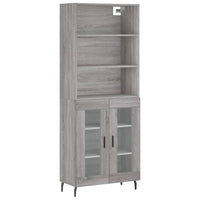 Thumbnail for Highboard Grau Sonoma 69,5x34x180 cm Holzwerkstoff