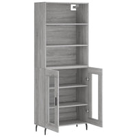 Thumbnail for Highboard Grau Sonoma 69,5x34x180 cm Holzwerkstoff
