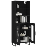 Thumbnail for Highboard Schwarz 69,5x34x180 cm Holzwerkstoff