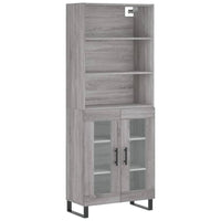 Thumbnail for Highboard Grau Sonoma 69,5x34x180 cm Holzwerkstoff