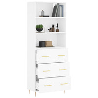 Thumbnail for Highboard Weiß 69,5x34x180 cm Holzwerkstoff