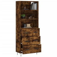 Thumbnail for Highboard Räuchereiche 69,5x34x180 cm Holzwerkstoff