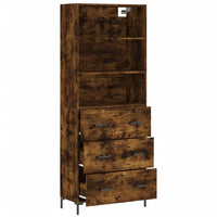 Thumbnail for Highboard Räuchereiche 69,5x34x180 cm Holzwerkstoff