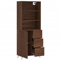 Thumbnail for Highboard Braun Eichen-Optik 69,5x34x180 cm Holzwerkstoff