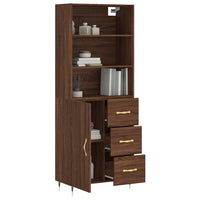 Thumbnail for Highboard Braun Eichen-Optik 69,5x34x180 cm Holzwerkstoff