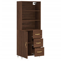 Thumbnail for Highboard Braun Eichen-Optik 69,5x34x180 cm Holzwerkstoff