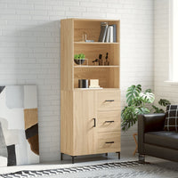 Thumbnail for Highboard Sonoma-Eiche 69,5x34x180 cm Holzwerkstoff