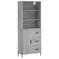 Thumbnail for Highboard Grau Sonoma 69,5x34x180 cm Holzwerkstoff
