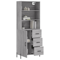 Thumbnail for Highboard Grau Sonoma 69,5x34x180 cm Holzwerkstoff