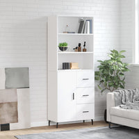 Thumbnail for Highboard Weiß 69,5x34x180 cm Holzwerkstoff