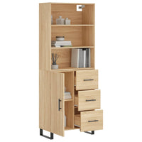 Thumbnail for Highboard Sonoma-Eiche 69,5x34x180 cm Holzwerkstoff