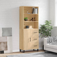 Thumbnail for Highboard Sonoma-Eiche 69,5x34x180 cm Holzwerkstoff