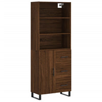 Thumbnail for Highboard Braun Eichen-Optik 69,5x34x180 cm Holzwerkstoff