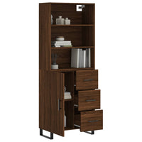 Thumbnail for Highboard Braun Eichen-Optik 69,5x34x180 cm Holzwerkstoff