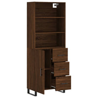 Thumbnail for Highboard Braun Eichen-Optik 69,5x34x180 cm Holzwerkstoff