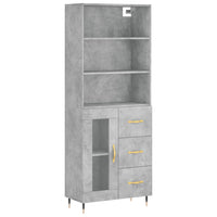 Thumbnail for Highboard Betongrau 69,5x34x180 cm Holzwerkstoff