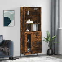 Thumbnail for Highboard Räuchereiche 69,5x34x180 cm Holzwerkstoff