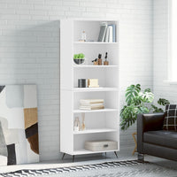 Thumbnail for Highboard Weiß 69,5x32,5x180 cm Holzwerkstoff