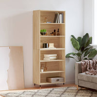 Thumbnail for Highboard Sonoma-Eiche 69,5x32,5x180 cm Holzwerkstoff