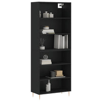 Thumbnail for Highboard Schwarz 69,5x32,5x180 cm Holzwerkstoff