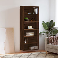 Thumbnail for Highboard Braun Eichen-Optik 69,5x32,5x180 cm Holzwerkstoff