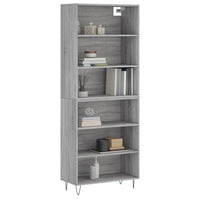 Thumbnail for Highboard Grau Sonoma 69,5x32,5x180 cm Holzwerkstoff