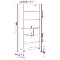 Thumbnail for Highboard Braun Eichen-Optik 69,5x32,5x180 cm Holzwerkstoff