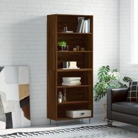 Thumbnail for Highboard Braun Eichen-Optik 69,5x32,5x180 cm Holzwerkstoff