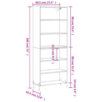Thumbnail for Highboard Grau Sonoma 69,5x32,5x180 cm Holzwerkstoff