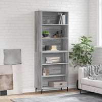 Thumbnail for Highboard Grau Sonoma 69,5x32,5x180 cm Holzwerkstoff