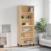 Thumbnail for Highboard Sonoma-Eiche 69,5x32,5x180 cm Holzwerkstoff