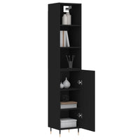 Thumbnail for Highboard Schwarz 34,5x34x180 cm Holzwerkstoff