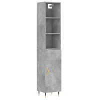 Thumbnail for Highboard Betongrau 34,5x34x180 cm Holzwerkstoff