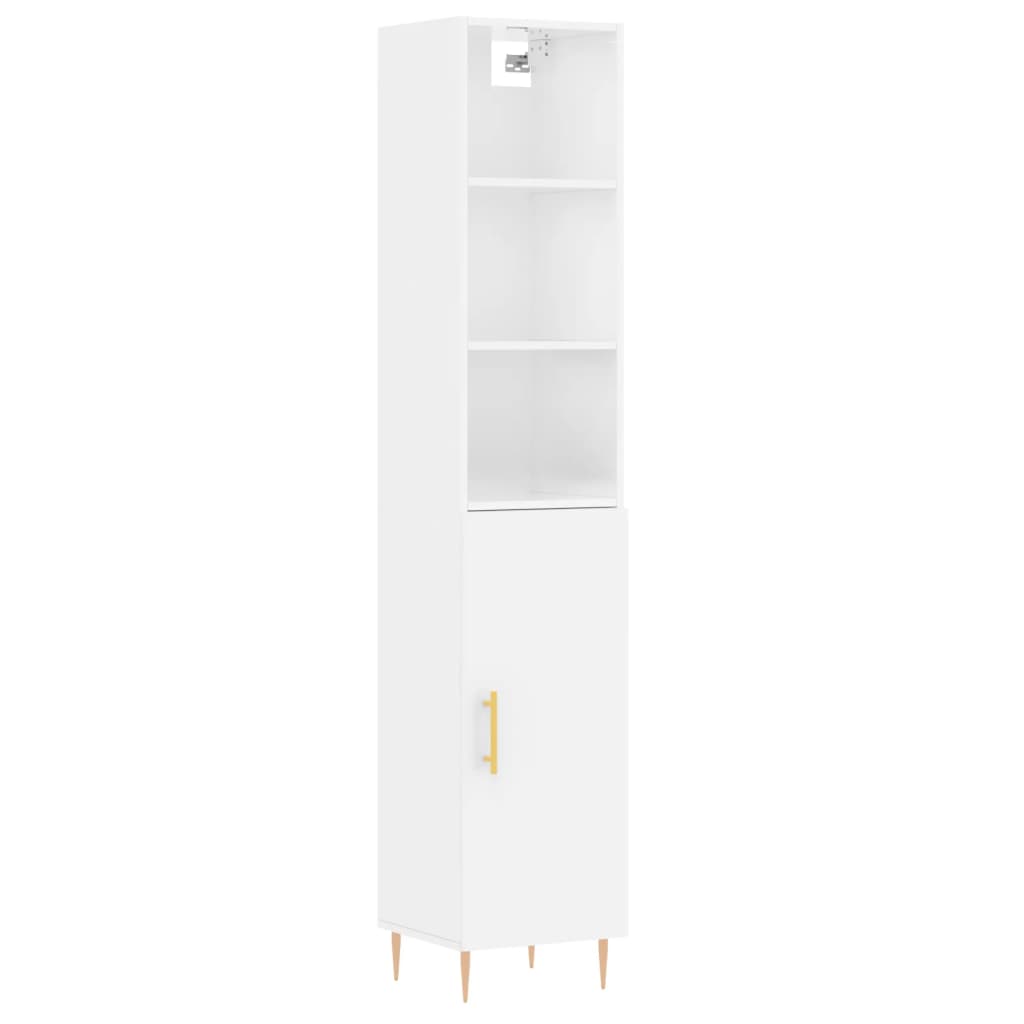Highboard Weiß 34,5x34x180 cm Holzwerkstoff