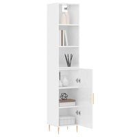 Thumbnail for Highboard Weiß 34,5x34x180 cm Holzwerkstoff