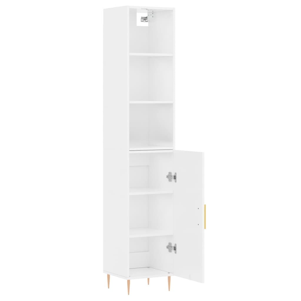 Highboard Weiß 34,5x34x180 cm Holzwerkstoff