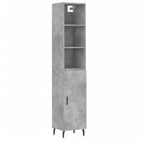 Thumbnail for Highboard Betongrau 34,5x34x180 cm Holzwerkstoff