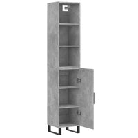 Thumbnail for Highboard Betongrau 34,5x34x180 cm Holzwerkstoff