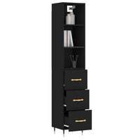 Thumbnail for Highboard Schwarz 34,5x34x180 cm Holzwerkstoff