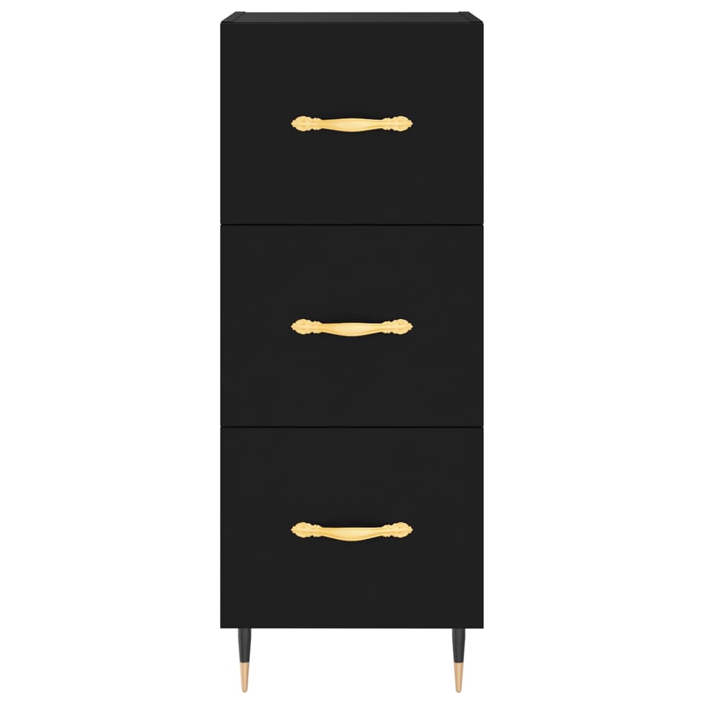 Highboard Schwarz 34,5x34x180 cm Holzwerkstoff