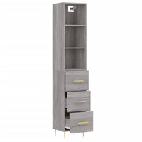 Thumbnail for Highboard Grau Sonoma 34,5x34x180 cm Holzwerkstoff