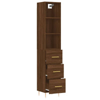 Thumbnail for Highboard Braun Eichen-Optik 34,5x34x180 cm Holzwerkstoff