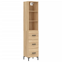 Thumbnail for Highboard Sonoma-Eiche 34,5x34x180 cm Holzwerkstoff